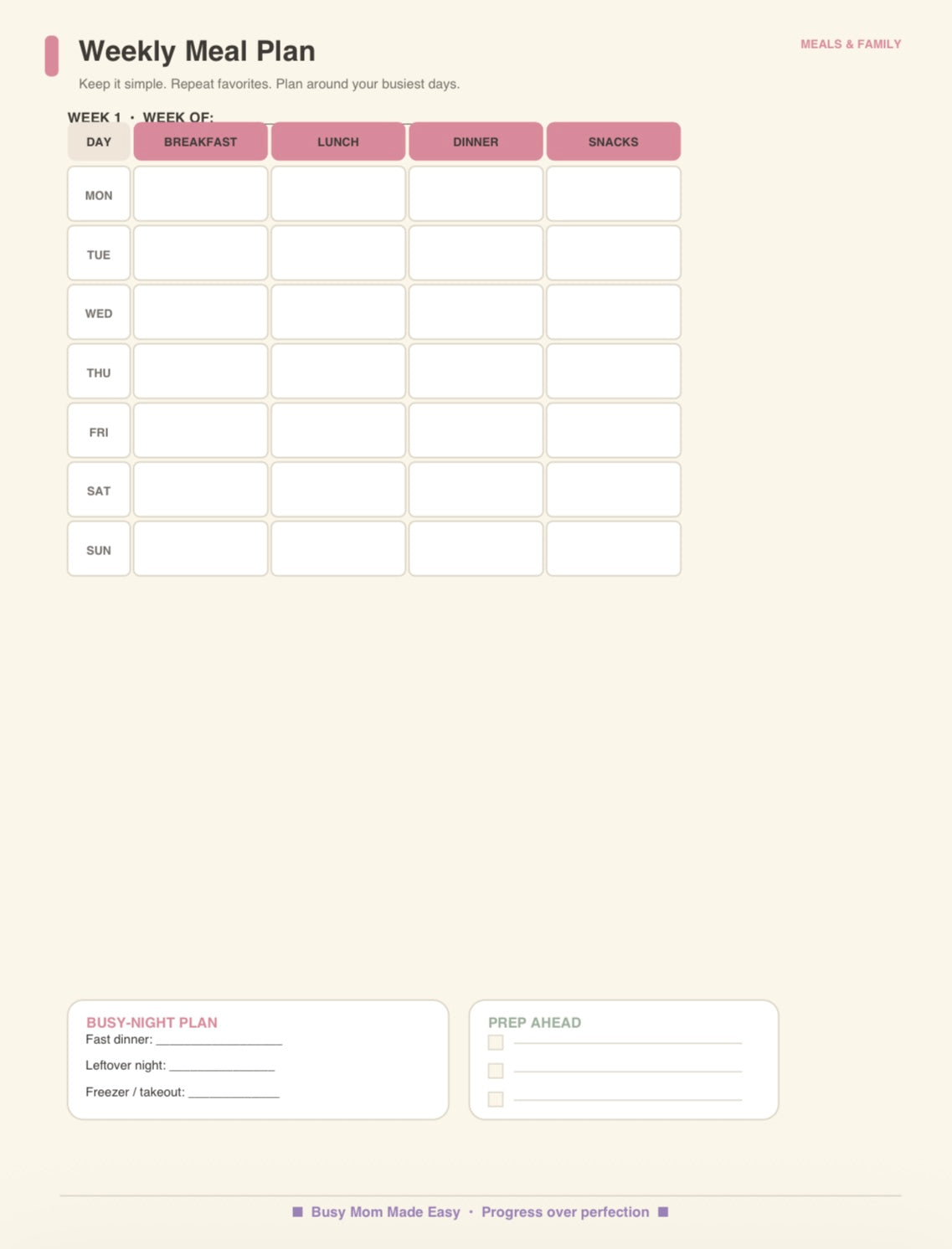 Busy Mom/Made Easy